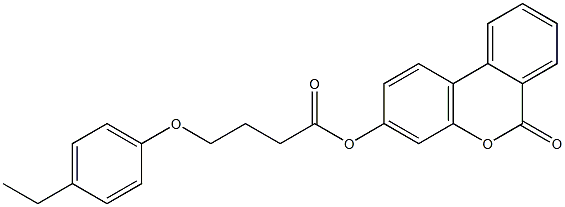 6-oxo-6H-benzo[c]chromen-3-yl 4-(4-ethylphenoxy)butanoate Struktur