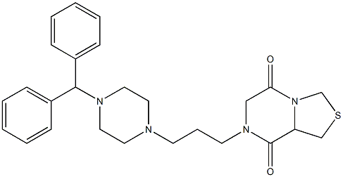 7-[3-(4-benzhydryl-1-piperazinyl)propyl]tetrahydro[1,3]thiazolo[3,4-a]pyrazine-5,8-dione Struktur