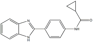 N-[4-(1H-benzimidazol-2-yl)phenyl]cyclopropanecarboxamide Struktur