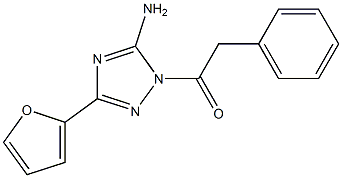 3-(2-furyl)-1-(phenylacetyl)-1H-1,2,4-triazol-5-amine Struktur