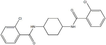 2-chloro-N-{4-[(2-chlorobenzoyl)amino]cyclohexyl}benzamide Struktur