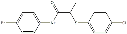 N-(4-bromophenyl)-2-[(4-chlorophenyl)sulfanyl]propanamide Struktur