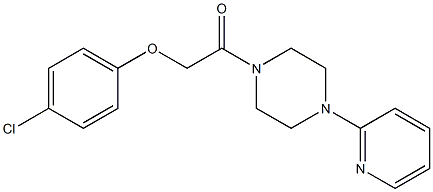 1-[(4-chlorophenoxy)acetyl]-4-(2-pyridinyl)piperazine Struktur