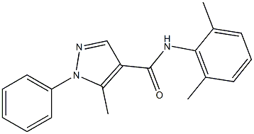 N-(2,6-dimethylphenyl)-5-methyl-1-phenyl-1H-pyrazole-4-carboxamide Struktur