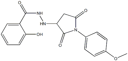 2-hydroxy-N'-[1-(4-methoxyphenyl)-2,5-dioxo-3-pyrrolidinyl]benzohydrazide Struktur