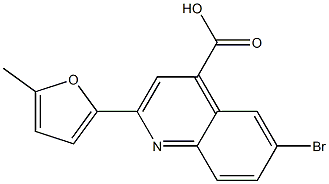 6-bromo-2-(5-methyl-2-furyl)-4-quinolinecarboxylic acid Struktur