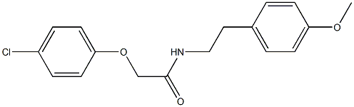 2-(4-chlorophenoxy)-N-[2-(4-methoxyphenyl)ethyl]acetamide Struktur