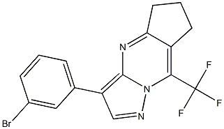 3-(3-bromophenyl)-8-(trifluoromethyl)-6,7-dihydro-5H-cyclopenta[d]pyrazolo[1,5-a]pyrimidine Struktur