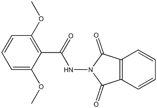 N-(1,3-dioxo-1,3-dihydro-2H-isoindol-2-yl)-2,6-bis(methyloxy)benzamide Struktur