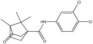 N-(3,4-dichlorophenyl)-4,7,7-trimethyl-3-oxobicyclo[2.2.1]heptane-1-carboxamide Struktur