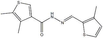 4,5-dimethyl-N'-[(3-methyl-2-thienyl)methylene]-3-thiophenecarbohydrazide Struktur