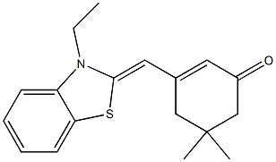 3-[(3-ethyl-1,3-benzothiazol-2(3H)-ylidene)methyl]-5,5-dimethyl-2-cyclohexen-1-one Struktur