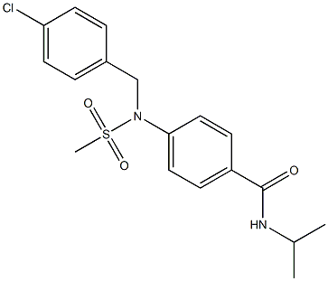 4-[[(4-chlorophenyl)methyl](methylsulfonyl)amino]-N-(1-methylethyl)benzamide Struktur