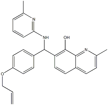 7-{[4-(allyloxy)phenyl][(6-methyl-2-pyridinyl)amino]methyl}-2-methyl-8-quinolinol Struktur