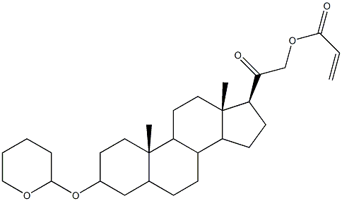 20-oxo-3-(tetrahydro-2H-pyran-2-yloxy)pregnan-21-yl acrylate Struktur