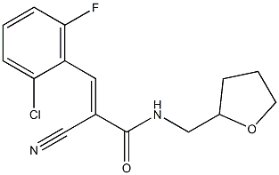 3-(2-chloro-6-fluorophenyl)-2-cyano-N-(tetrahydro-2-furanylmethyl)acrylamide Struktur