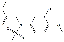 methyl [3-chloro-4-methoxy(methylsulfonyl)anilino]acetate Struktur