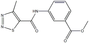 methyl 3-{[(4-methyl-1,2,3-thiadiazol-5-yl)carbonyl]amino}benzoate Struktur