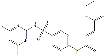 ethyl 4-(4-{[(4,6-dimethyl-2-pyrimidinyl)amino]sulfonyl}anilino)-4-oxo-2-butenoate Struktur