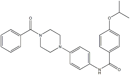 N-[4-(4-benzoyl-1-piperazinyl)phenyl]-4-isopropoxybenzamide Struktur