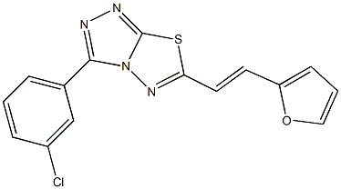 3-(3-chlorophenyl)-6-[2-(2-furyl)vinyl][1,2,4]triazolo[3,4-b][1,3,4]thiadiazole Struktur