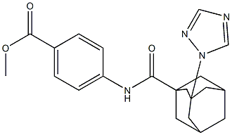 methyl 4-({[3-(1H-1,2,4-triazol-1-yl)-1-adamantyl]carbonyl}amino)benzoate Struktur