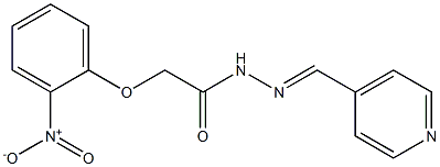 2-{2-nitrophenoxy}-N'-(4-pyridinylmethylene)acetohydrazide Struktur