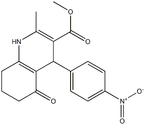 methyl 4-{4-nitrophenyl}-2-methyl-5-oxo-1,4,5,6,7,8-hexahydro-3-quinolinecarboxylate Struktur