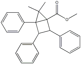 methyl 5,5-dimethyl-2,3,4-triphenylbicyclo[2.1.0]pentane-1-carboxylate Struktur