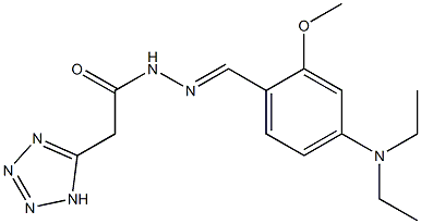 N'-[4-(diethylamino)-2-methoxybenzylidene]-2-(1H-tetraazol-5-yl)acetohydrazide Struktur