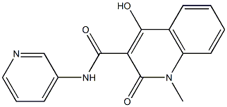 4-hydroxy-1-methyl-2-oxo-N-pyridin-3-yl-1,2-dihydroquinoline-3-carboxamide Struktur