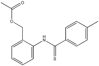 2-[(4-methylbenzothioyl)amino]benzyl acetate Struktur