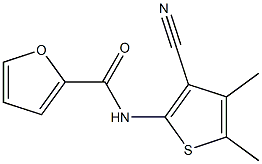 N-(3-cyano-4,5-dimethyl-2-thienyl)-2-furamide Struktur