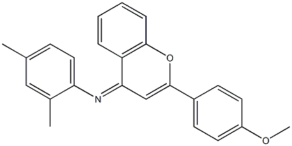 N-(2,4-dimethylphenyl)-N-[2-(4-methoxyphenyl)-4H-chromen-4-ylidene]amine Struktur