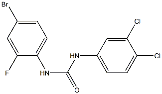 N-(4-bromo-2-fluorophenyl)-N'-(3,4-dichlorophenyl)urea Struktur