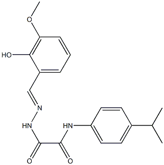 2-[2-(2-hydroxy-3-methoxybenzylidene)hydrazino]-N-(4-isopropylphenyl)-2-oxoacetamide Struktur