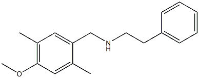 N-(4-methoxy-2,5-dimethylbenzyl)-N-(2-phenylethyl)amine Struktur