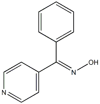 (E)-phenyl(4-pyridinyl)methanone oxime Struktur