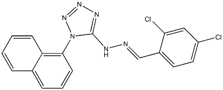 2,4-dichlorobenzaldehyde [1-(1-naphthyl)-1H-tetraazol-5-yl]hydrazone Struktur