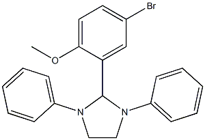 2-(5-bromo-2-methoxyphenyl)-1,3-diphenylimidazolidine Struktur