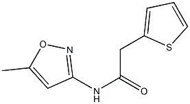 N-(5-methyl-3-isoxazolyl)-2-(2-thienyl)acetamide Struktur