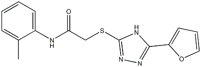 2-{[5-(2-furyl)-4H-1,2,4-triazol-3-yl]sulfanyl}-N-(2-methylphenyl)acetamide Struktur