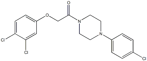 1-(4-chlorophenyl)-4-[(3,4-dichlorophenoxy)acetyl]piperazine Struktur