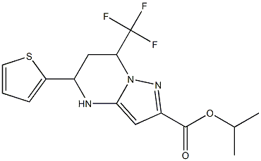 isopropyl 5-(2-thienyl)-7-(trifluoromethyl)-4,5,6,7-tetrahydropyrazolo[1,5-a]pyrimidine-2-carboxylate Struktur