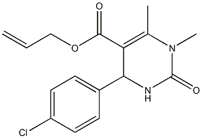 allyl 4-(4-chlorophenyl)-1,6-dimethyl-2-oxo-1,2,3,4-tetrahydropyrimidine-5-carboxylate Struktur