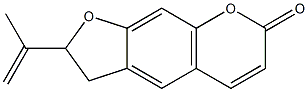 2-isopropenyl-2,3-dihydro-7H-furo[3,2-g]chromen-7-one Struktur