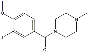 (3-iodo-4-methoxyphenyl)(4-methyl-1-piperazinyl)methanone Struktur