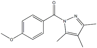 (4-methoxyphenyl)(3,4,5-trimethyl-1H-pyrazol-1-yl)methanone Struktur