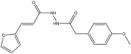 (E)-3-(2-furyl)-N'-[2-(4-methoxyphenyl)acetyl]-2-propenohydrazide Struktur