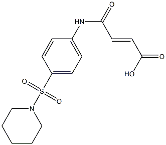 (E)-4-oxo-4-[4-(1-piperidinylsulfonyl)anilino]-2-butenoic acid Struktur